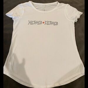Lululemon White Love Crew T-Shirt Short Sleeve Hong Kong Pima Cotton Size 8 EUC!